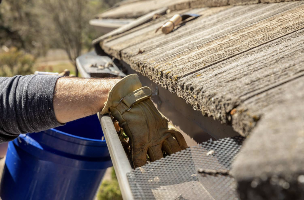 Cleaning Gutters and Inspection Image