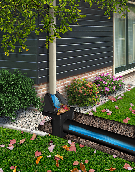 Downspout Catch basin Installation