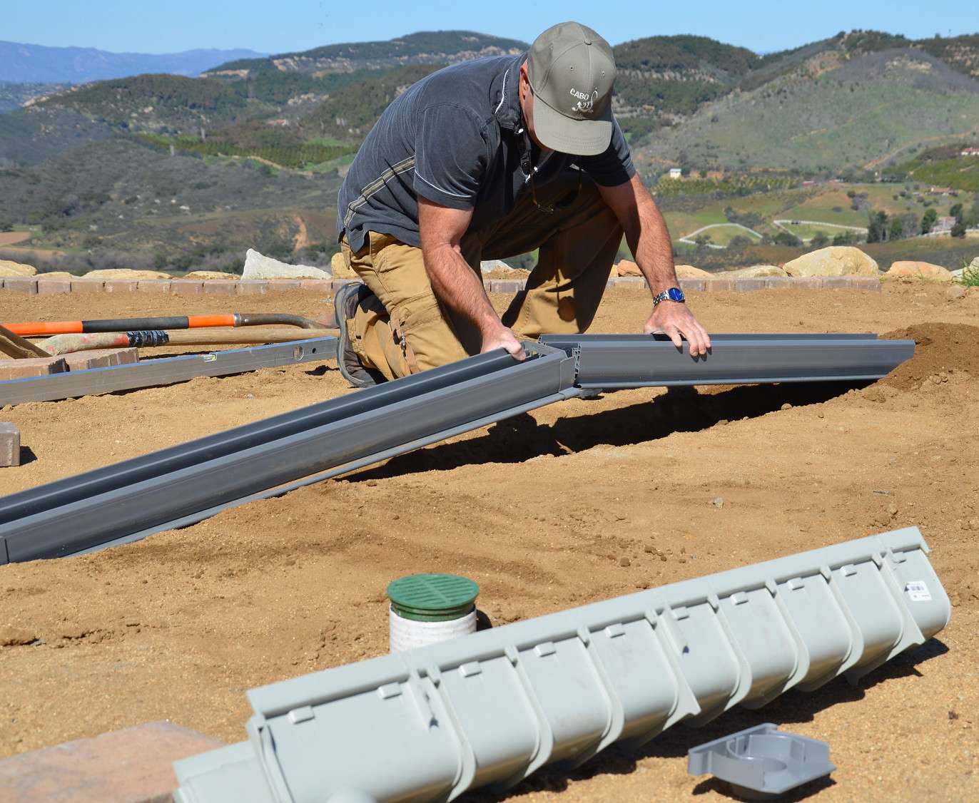 Installation Of Channel Drain Installation of channel drain