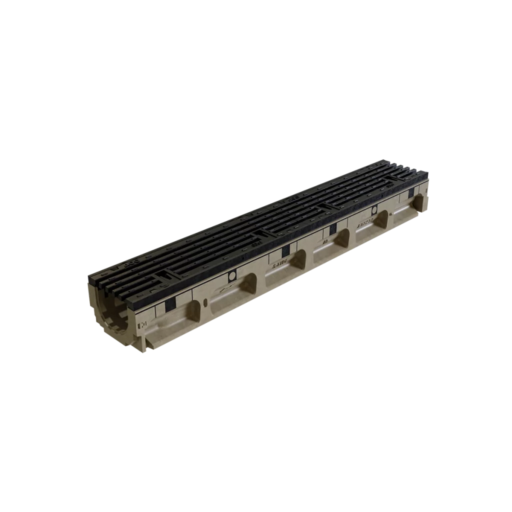 ACO PowerDrain S100K trench drain with ductile iron grate