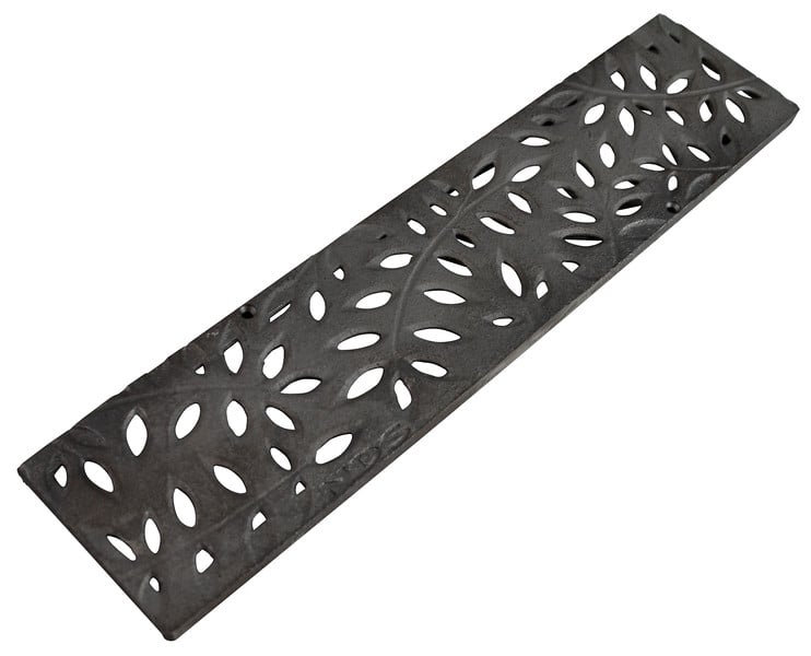 NDS 12-inch Mini Channel Cast Iron Botanical Grate