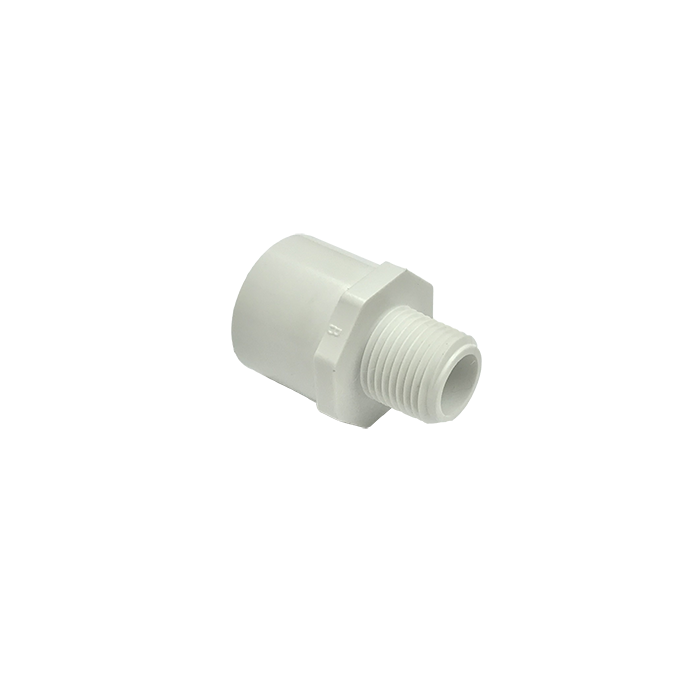 436 074 1 2 X 3 4 Schedule 40 Pvc Reducing Male Adapter White 436 074 Drainage Connect