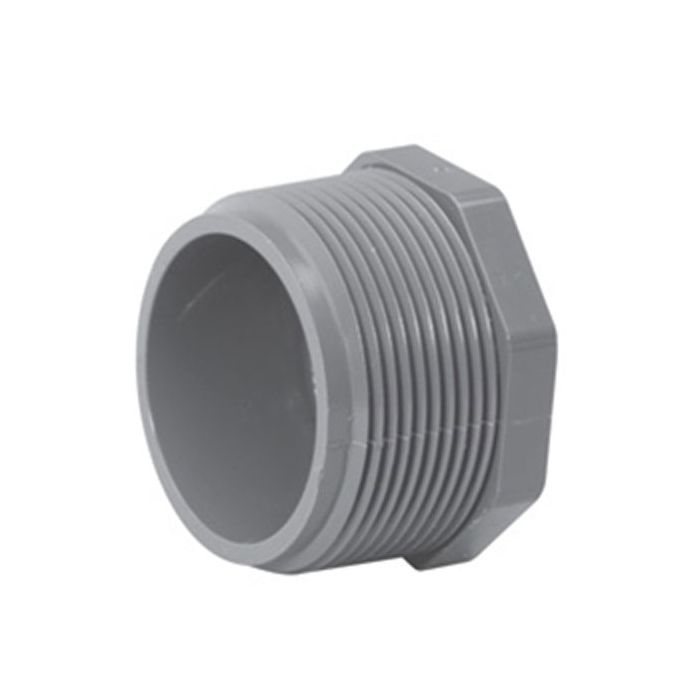 850 015 1 1 2 Schedule 80 Pvc Plug Gray 850 015 Drainage Connect