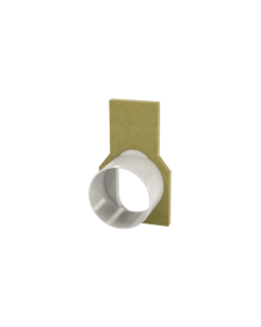 ACO KlassikDrain KS1-404-6 6 Inch Oval Inlet End Cap - KS100 Stainless Rail