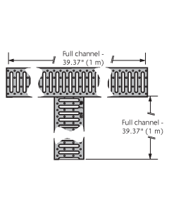 ACO Drain Full-Length Tee Fabrication - Cut & Male/Female Details Remodeled (K100/KS100)