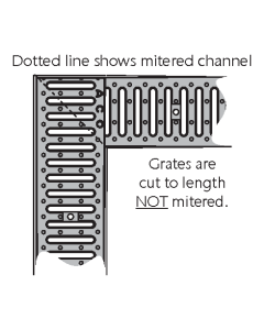 ACO Drain Mitered 90-Degree Corner Fabrication - Cut & Bonded (K100/KS100)