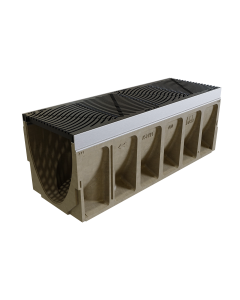 ACO KlassikDrain K3-11 Sloped Trench Drain Channel - Galvanized Steel Rail - 1 Meter