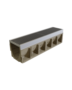 ACO KlassikDrain K2-030 Neutral Trench Drain Channel - Galvanized Steel Rail - 1 Meter