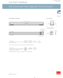 ACO MiniKlassik K50 Galvanized Steel Closing Cap