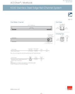 ACO MiniKlassik KS50 Grade 304 Stainless Steel Closing Cap