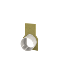 ACO KlassikDrain K1-408-6 6 Inch Oval Outlet End Cap - K100 Galvanized Rail