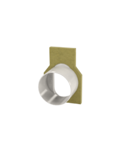 ACO KlassikDrain K1-308-6 6 Inch Oval Outlet End Cap - K100 Galvanized Rail
