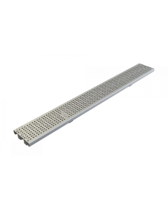 ACO KlassikDrain Type 411D Perforated Galvanized Steel Grate (ADA) - 1 Meter