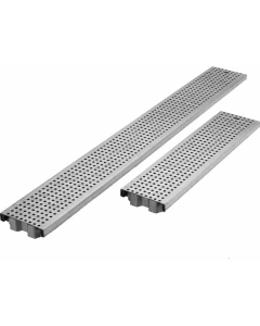ACO KlassikDrain Type 411Q Perforated Galvanized Steel QuickLok Grate - 1 Meter