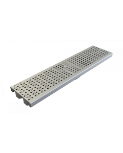 ACO KlassikDrain Type 413D Perforated Galvanized Steel Grate (ADA) - 0.5 Meter