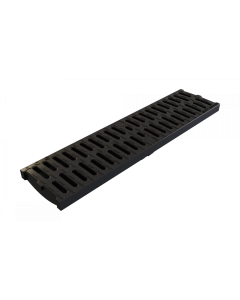 ACO KlassikDrain Type 492D Slotted Microgrip Plastic Grate - Black - 0.5 Meter