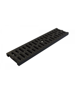 ACO KlassikDrain Type 492Q Slotted Resin Composite Grate - Black - 0.5 Meter