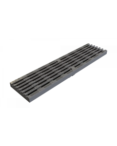 ACO KlassikDrain Type 495D Longitudinal Plastic Grate - Gray (ADA) - 0.5 Meter