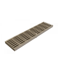 ACO KlassikDrain Type 496D Longitudinal Plastic Grate - Tan (ADA) - 0.5 Meter