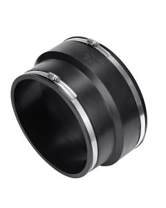 Flexible Elastomeric PVC Coupling for 8" Clay Pipe X 8" CI/PVC