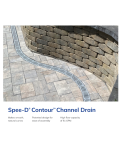 NDS Spee-D Contour Channel Drain - Middle Section With Gray Grate
