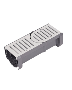 NDS Spee-D Contour Channel Drain - Start and End Section Kit with Gray Grates