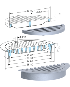US Foundry 1012-5619 Round Inlet Frame & Grate (21.75" Clear Opening)