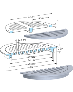 US Foundry 1115-5650 Round Inlet Frame & Grate (22-3/8" Clear Opening)