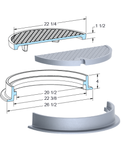 US Foundry 159 Round Manhole Frame (20-1/2" Clear Opening)