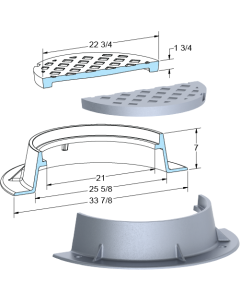 US Foundry 193 Round Manhole Frame (21" Clear Opening)