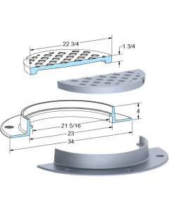 US Foundry 234 Round Manhole Frame (21-5/16" Clear Opening)