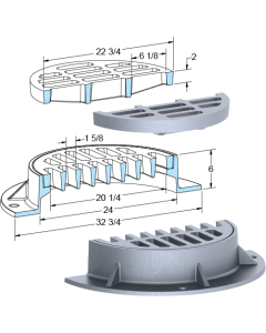US Foundry 240-5640 Round Inlet Frame & Grate (20-1/4" Clear Opening)