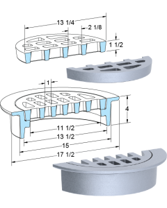 US Foundry 3668-5629 Round Inlet Frame & Grate (11-1/2" Clear Opening)