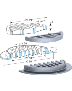 US Foundry 440-5640 Round Inlet Frame & Grate (20-3/4" Clear Opening)
