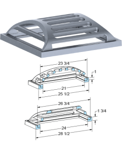 US Foundry 4640-6494 Rectangular Inlet Frame & Grate (21" x 24" Clear Opening)