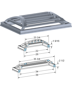 US Foundry 4641-6492 Rectangular Inlet Frame & Grate (22" x 34" Clear Opening)