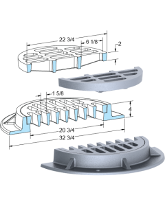 US Foundry 465-5640 Round Inlet Frame & Grate (20-3/4" Clear Opening)