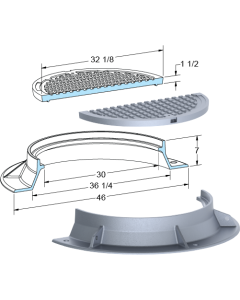 US Foundry 663 Round Manhole Frame (30" Clear Opening)