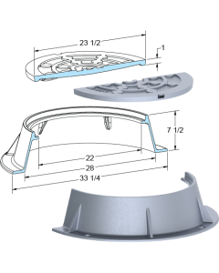 US Foundry 668 Round Manhole Frame (22" Clear Opening)