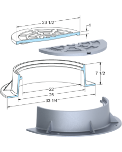 US Foundry 669 Round Manhole Frame (22" Clear Opening)