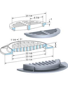 US Foundry 684-5685 Round Inlet Frame & Grate (22-1/8" Clear Opening)