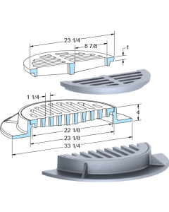 US Foundry 686-5685 Round Inlet Frame & Grate (22-1/8" Clear Opening)