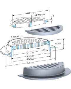 US Foundry 765-5685 Round Inlet Frame & Grate (21-7/8" Clear Opening)