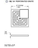 Josam 6" Square 3/4 Reinforced Perforated Grate