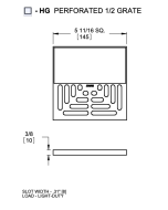 Josam 6" Square 1/2 Reinforced Perforated Grate