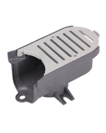 NDS Spee-D Contour Channel Drain - Middle Section With Gray Grate