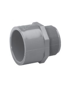 1" Schedule 80 PVC Male Adapter, Gray, 836-010