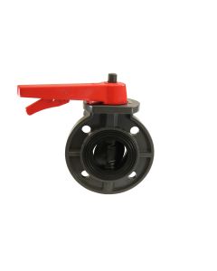 Red Flag -  6" PVC Commercial Grade Butterfly Valve, Gray, 17060