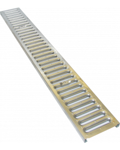 Josam Lite Line Trench Drain Galvanized Steel Slotted Grate, Display