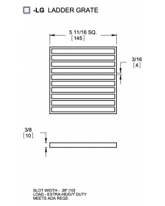 Josam 6" Square Ladder Grate